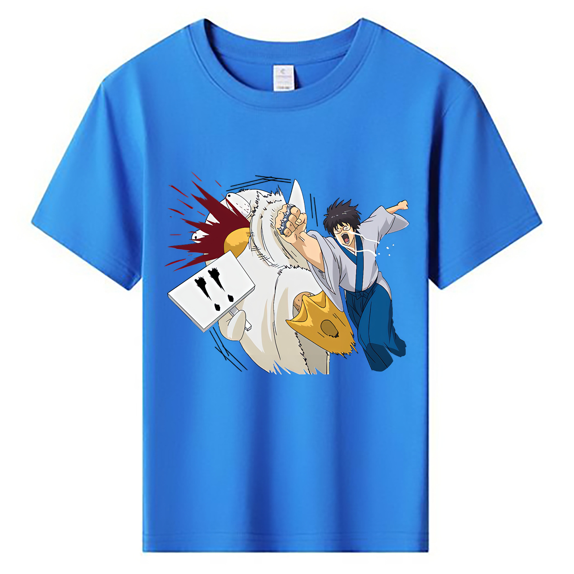 （画像用） ぎんたま 坂田銀時（さかたぎんとき） 神楽 志村新八（しむら しんぱち） GINTAMA Sakata Gintoki Kagura Shimura Shinpachi 綿100％キッズTシャツ（フロントプリント）
